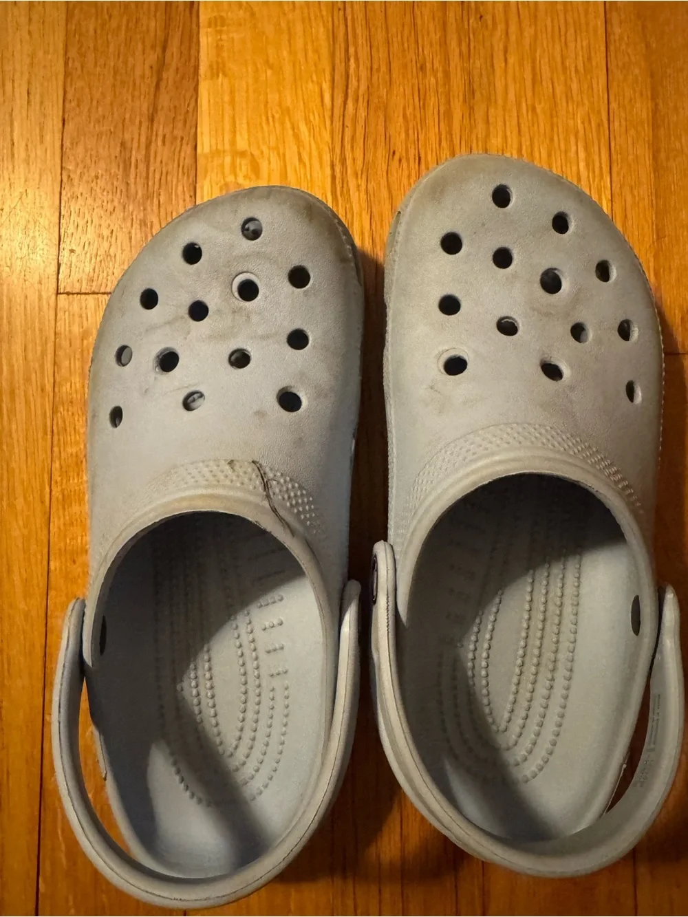 CROCS Kids Light Gray Classic Clogs
